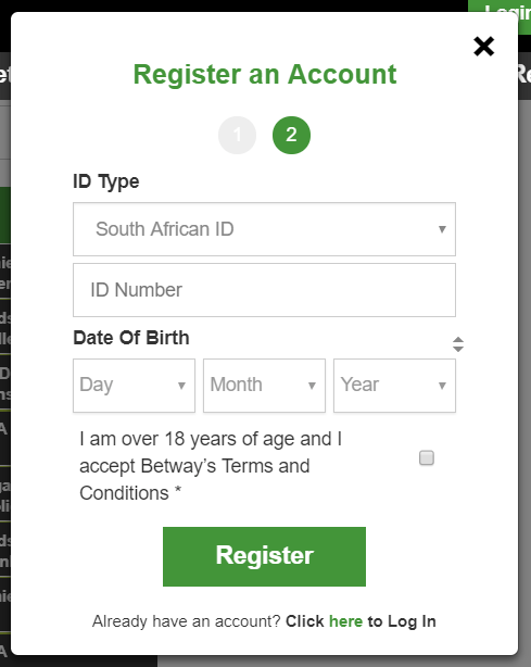 Betway ID South Africa